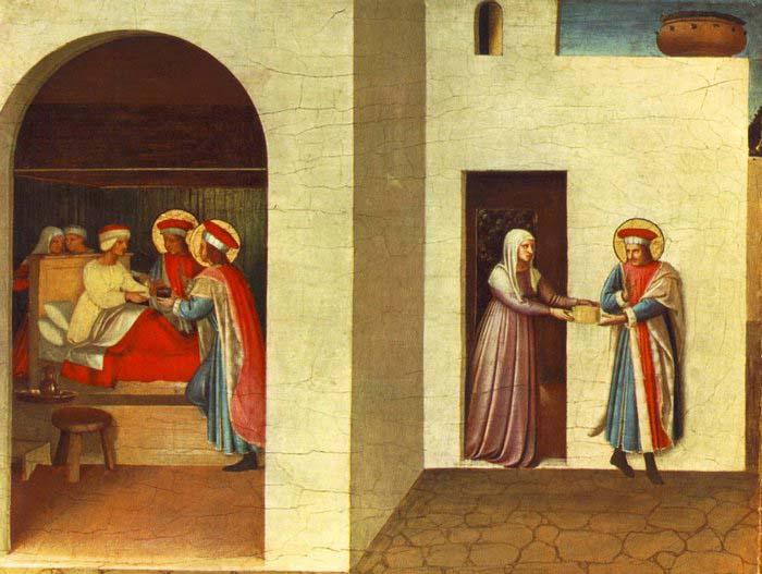 Fra Angelico The Healing of Palladia by Saint Cosmas and Saint Damian France oil painting art